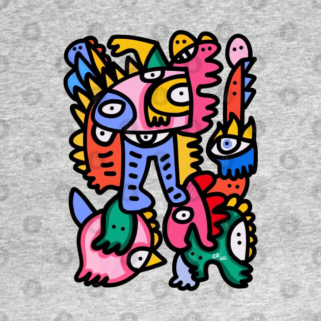 Graffiti Pop Cool Monsters by signorino